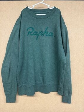 Rapha Heather Green Pullover with Embroidered Logo